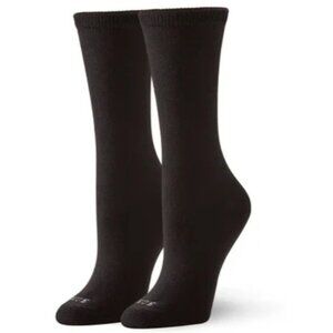 Hue Womens One Size Fits Most 2 Pack Super Soft Crew Socks in Black U20742 1033
